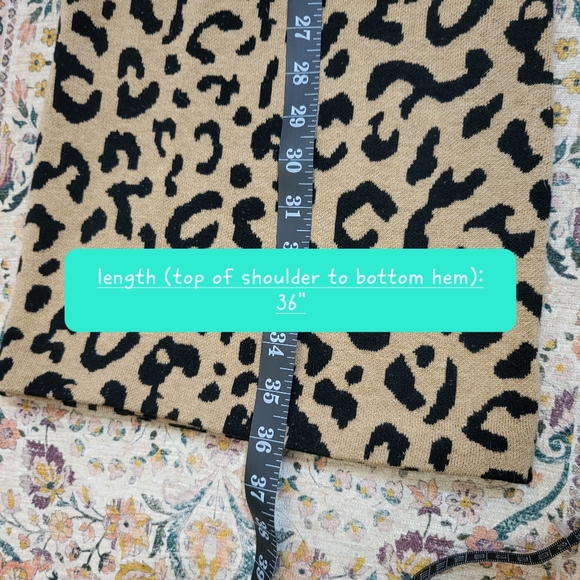 J. CREW NWOT Knit Shift Dress | Leopard Print | Wool Blend | Sweater | size L - Picture 6 of 7